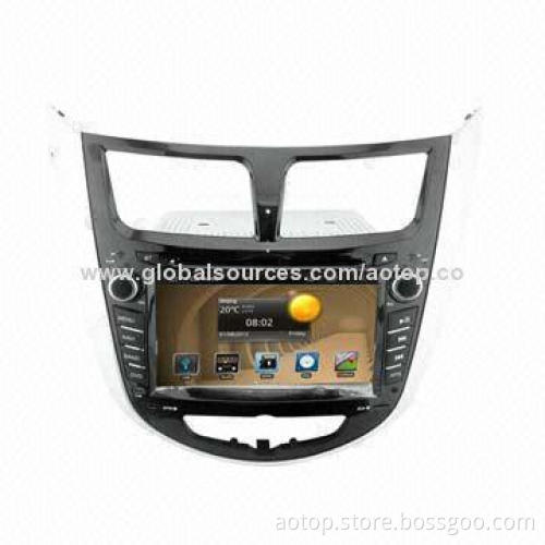 2-DIN 7-inch Pure Android OS Car GP Player for Hyundai-Verna, Wi-Fi/3G/RDS/Russian Menu/iPod